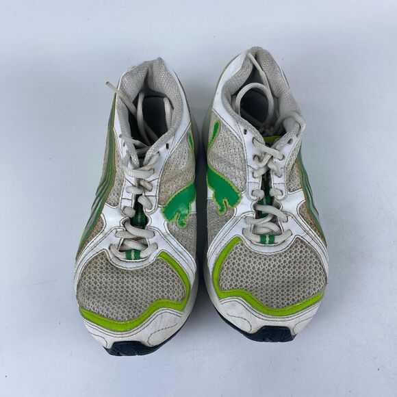 Puma Levaio IdCell Running Shoes Women Size 6.5 White Green Mesh Low Top Lace Up - Picture 3 of 10